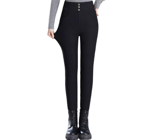 【百图lulu定制】【预售10天发】【黑金鹅绒裤】90 白鹅绒 拼接羊绒 防风防水防油污 修身显瘦 可外穿小脚裤 商品图3