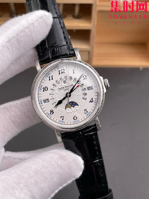 升级V3版 匠”芯“出品 典藏之作——百达翡丽古典超级复杂多功能时计5159系列“将官翻盖”万年历男士腕表 表径38mm 原版一致折叠后盖！儒雅而至！ 商品图1