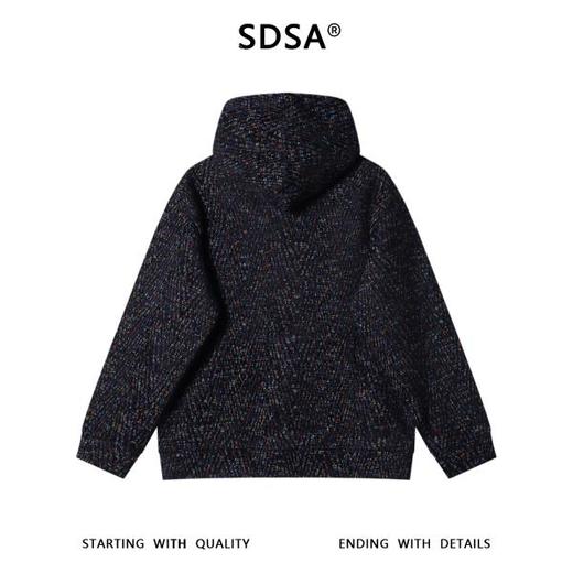 WY1338SDSA男士秋冬新款痞帅男装潮牌宽松彩色小香风抽绳连帽卫衣百搭 商品图5