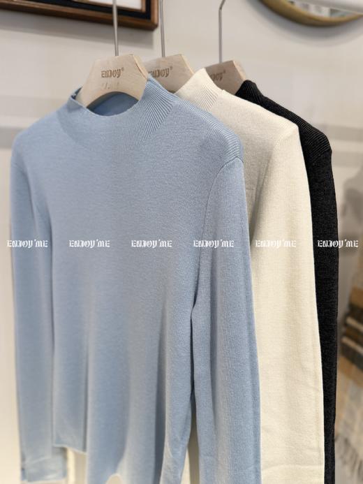 【门店同款】ENJOY冬季纽扣袖叉针织打底 167993112 商品图2