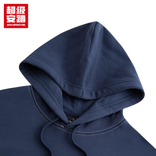 超级安踏男子复古学院风连帽卫衣秋季新款休闲运动上衣152548703U 商品图3