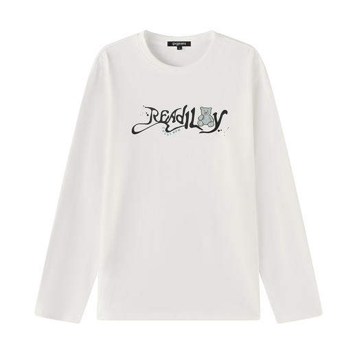 gxg.jeans男装【棉100%】男士长袖T恤25秋款亲肤透气百搭情侣款打底衫K&C 商品图5