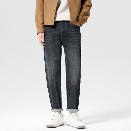 2025秋款男士直筒牛仔裤经典水洗日常百搭通勤显高显瘦长裤K&C 商品图2