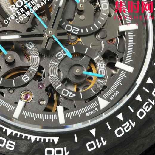 超轻 超轻 超轻！夜光神器！劳力士 Diw迪通拿碳纤维系列 改装迪通拿镂空款 高端改装4130机 男士腕表 镂空碳纤维迪通拿（超级夜光壳定制版） 商品图3