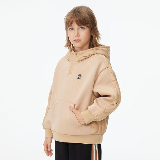 【MQD】童装男大童冬季学院风保暖连帽羽绒服 商品图4