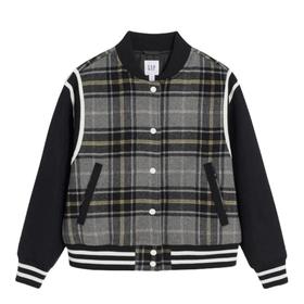 GAP 179.9元 羊毛混纺学院风棒球服 (线上线下同时在售不保证有货，活动款不退不换介意勿拍) 618318-GJ