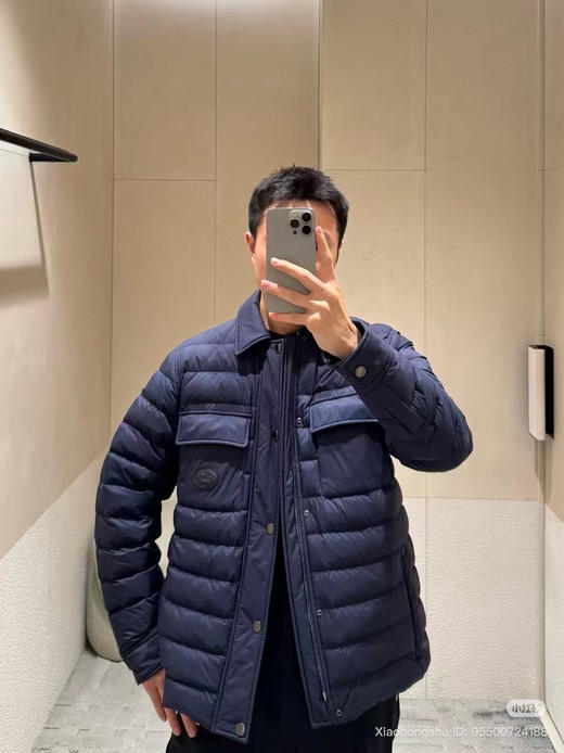 1118-3 渠道圆正 BB 羊绒棉 男生鹅绒夹克外套 老朱穿M合身 商品图6