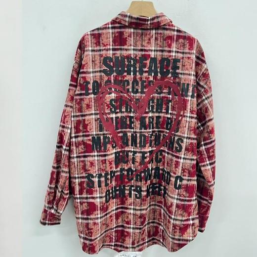 NC格子印字母长袖衬衫50914（红）秋季153240070321 商品图2