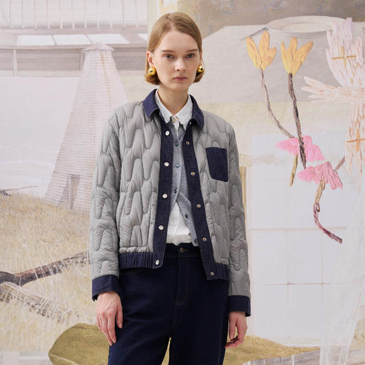 谜底两面穿羽绒服2025冬季新品百搭双色超柔超轻蓬松女254MY1461 商品图0