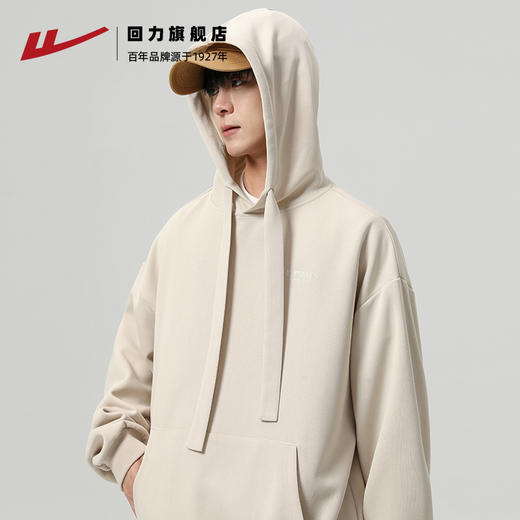 回力连帽卫衣男2025秋冬新款美式宽松潮牌上衣男款加绒外套情侣装 商品图6