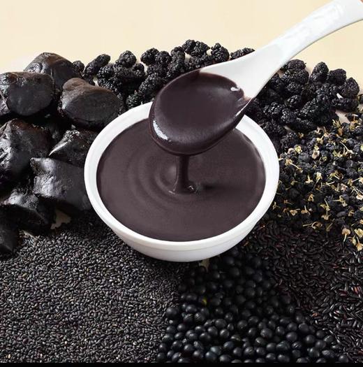 【1500积分+0.1元+】九华山黄精五黑粉 黑芝麻 黑豆 黑米 黑枸杞 黑桑葚 高钙膳食纤维 早餐营养代餐  4条/份 商品图2