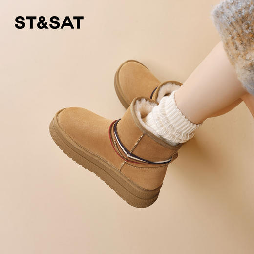 星期六民族风挂饰百搭雪地靴SSD411AT7H 商品图3