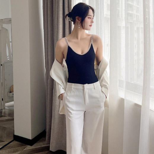 【超值3件装】芬腾 发热卷绒法式吊带背心 内里微绒 细腻柔软 时尚百搭 203 商品图7