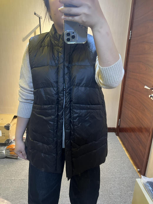 【爆款】水淼2025冬新款显瘦百搭一手长羽绒马甲1832 商品图2