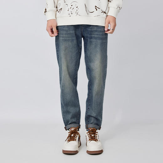 【断码清仓】HX 春秋季水洗萝卜牛仔长裤字母点缀S201511059101 商品图3