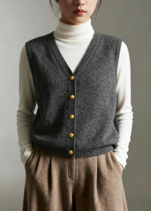 轻盈俏丽 | 100%羊绒两面穿背心马甲 商品图4