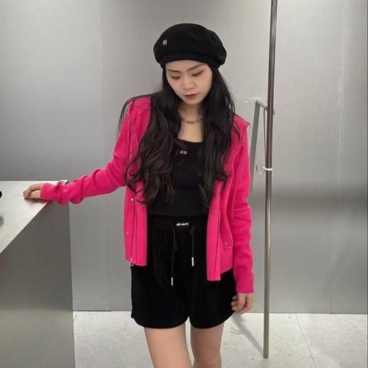 NC连帽抽绳净色毛织开衫50627（红）秋季253012350321 商品图0