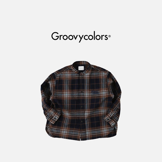 日本GC童装 Groovycolors 格纹立领涂鸦衬衫 商品图0