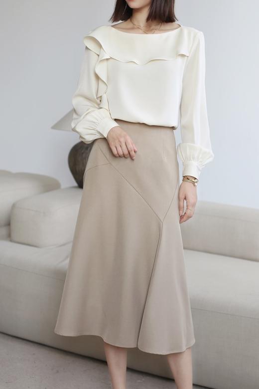 Le Malene 温柔减龄法式荷叶领气质衬衫 21517 商品图5