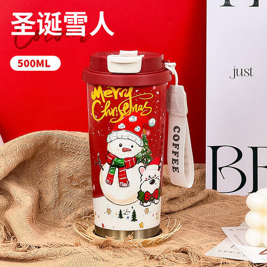 圣诞限定款❗️食品级真空316不锈钢保温杯 女生高颜值圣诞限定咖啡杯 车载随行便携水杯 商品图7