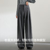 【内购】都市气质通勤百搭宽松立体感腰间压折叠高腰垂感通勤阔腿裤-143K57149 商品缩略图2