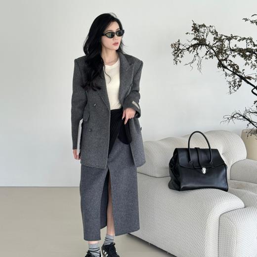 美杜莎蒂娜大衣 85%羊毛 15%兔毛 X型收腰大衣CT-S3372 商品图4