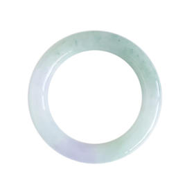 【天然正品】天然收藏级细腻无纹裂圆条春彩紫罗兰飘蓝花糯种58号翡翠手镯010725AH30