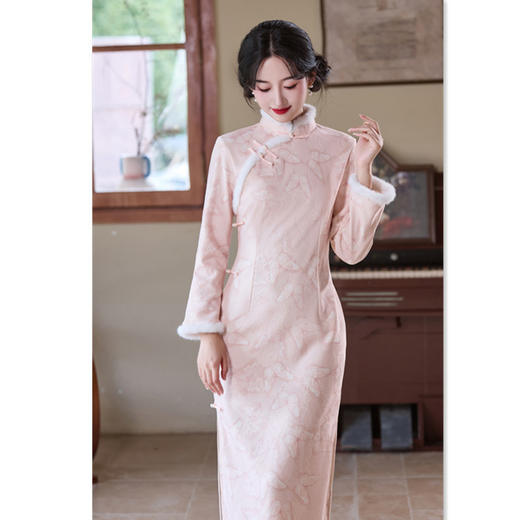 复合提花加绒时尚改良，年轻少女款旗袍GX-11808 商品图3