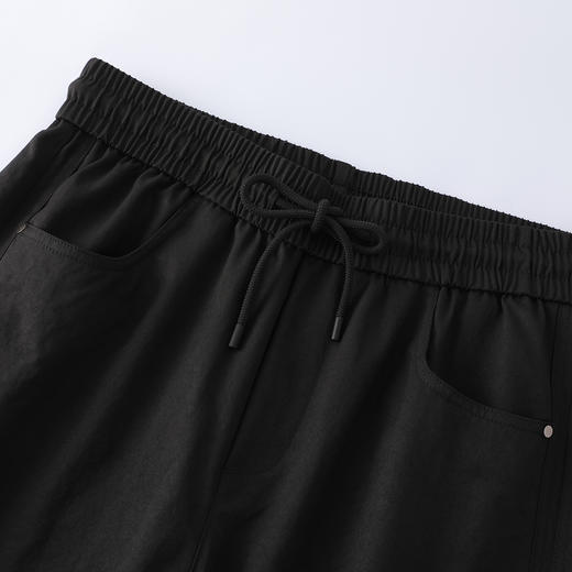 男士休闲裤2025秋款日常通勤皆可穿百搭舒适纯色系带直筒裤男K&C 商品图2