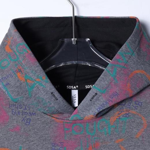 SDSA男士秋冬新款痞帅男装美式撞色印花字母连帽卫衣百搭时尚上衣 商品图1