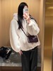 不掉绒法兰绒连帽立领天鹅绒皮草外套 商品缩略图0