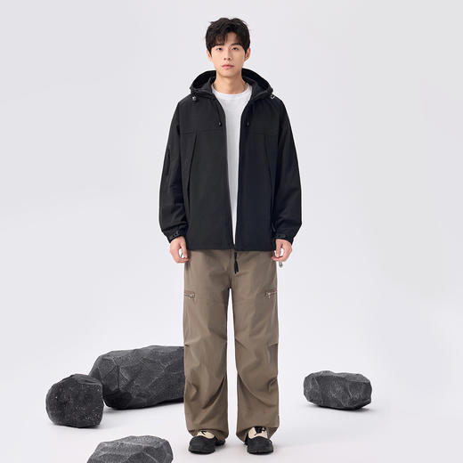25秋款男士连帽夹克户外登山运动外套宽松时尚百搭青少年上衣K&C 商品图1