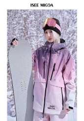 ISEEMIGGA雪服日落粉十字架