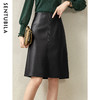 【内购】时髦高质感PU皮革时尚佰搭A字摆半身裙-153QO3328X 商品缩略图0
