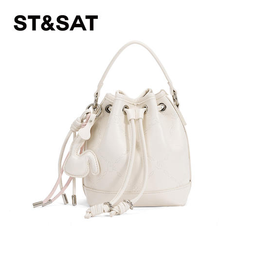 星期六时尚压纹简约水桶包SSD521A0GB 商品图11