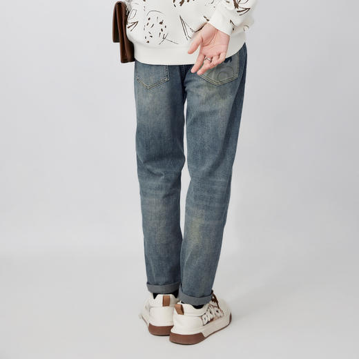 【断码清仓】HX 春秋季水洗萝卜牛仔长裤字母点缀S201511059101 商品图2