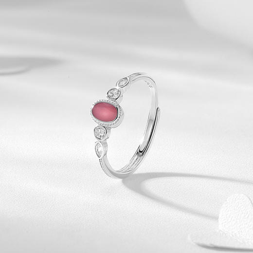 卡蒂罗KADER  甜心之梦女戒 925银甜美俏皮可爱少女心设计感椭圆形可调节单戒 简约百搭守护美好 商品图2