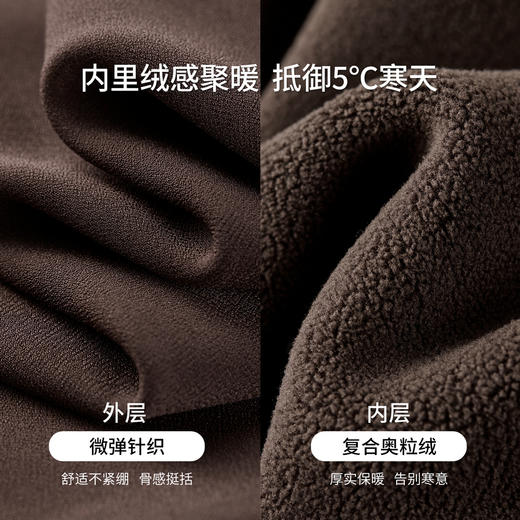 【内购】【五好聚暖裤】通勤分割线遮肉显瘦内里奥粒绒保暖微弹针织长裤-154KA2801 商品图4