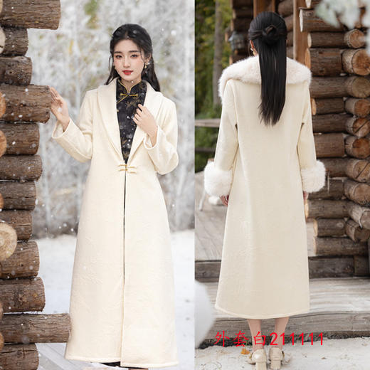 现代时尚改良新中式，气质毛领旗袍外套GX-211111 商品图2