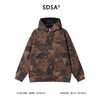 SDSA男士秋冬新款痞帅男装潮牌扎染撞色植物花卉连帽卫衣百搭时尚 商品缩略图0