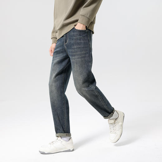 经典款男士直筒牛仔裤2025秋款潮流百搭校园通勤青少年长裤K&C 商品图7