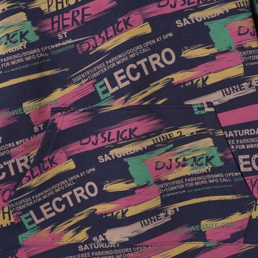 SDSA男士秋冬新款痞帅男装简约美式撞色印花字母连帽卫衣百搭宽松 商品图2