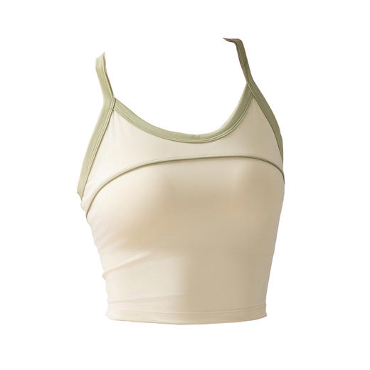 跃牌【瑜堂系列】新款撞色条运动背心固定胸垫工型美背防震聚拢运动瑜伽文胸JYMB071 商品图4