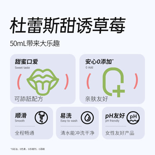 杜蕾斯甜诱草莓情趣啫喱人体润滑剂50ml 商品图5