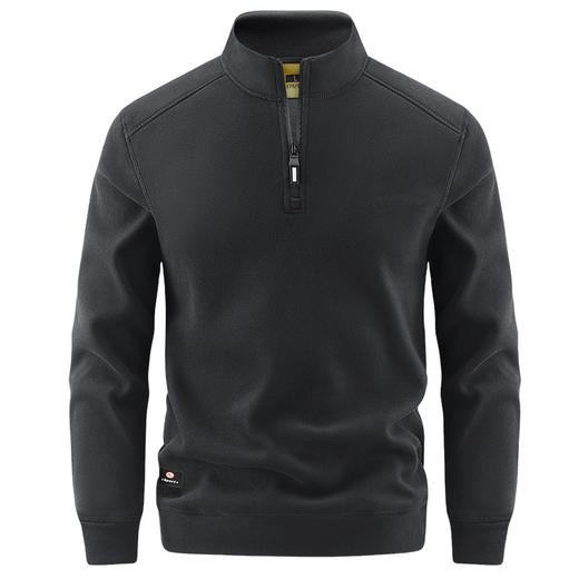 高端德绒卫衣男士秋季新款半拉链立领加绒加厚抓绒衣男款卫衣 商品图3