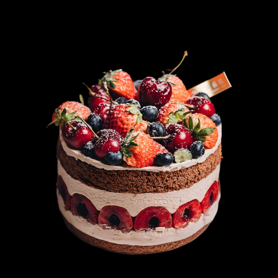 巧克力草莓车厘子蛋糕