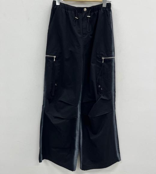 NC松紧腰抽绳描边喷漆工装裤50624（黑）秋季153040040321 商品图1