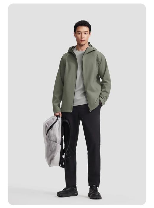 户外机能三防梭织轻量面料 一体加绒 25冬季男士保暖软壳耐磨休闲裤直筒休闲裤软壳裤 商品图1