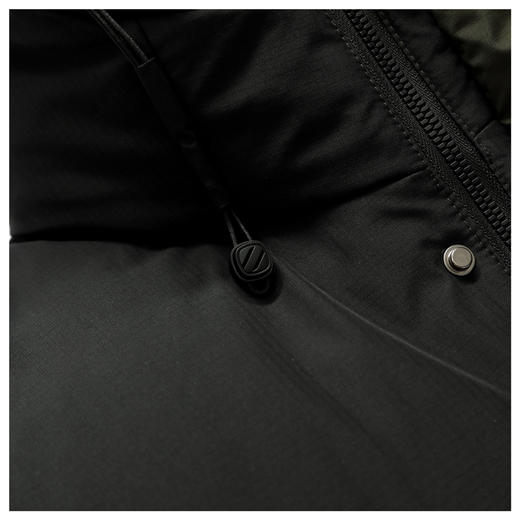 半身缘男女装 冬季男女同款情侣款连帽撞色拼接户外肌理感格纹羽绒服2556 商品图11