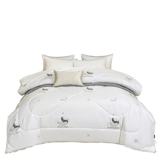 保罗大卫 鄂尔多斯绵柔优质羊毛被180*200cm 商品图0